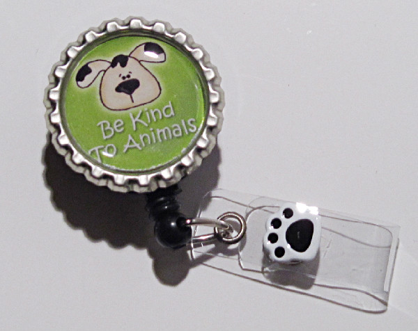 Be Kind to Animals II-Be Kind Animals,puppy,pawprint,dog,green,badgereel,nurse,gift,cute,adorable,teacher,healthcare worker,black