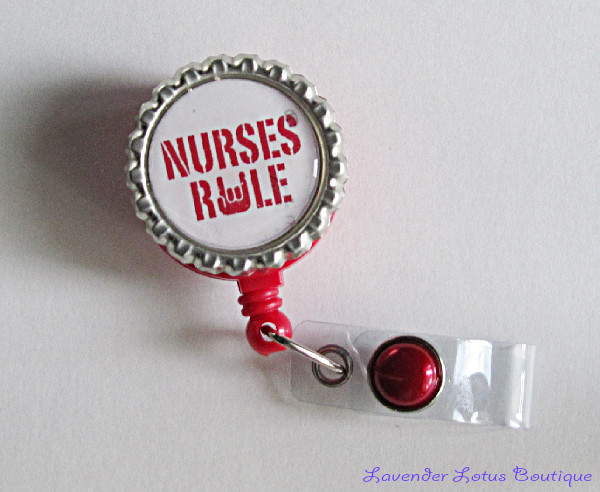 Nurses Rule-Nurses,Rule,nurse,badgereel,red,retractable,nurse,healthcare worker,doctor,hospital,gift,bling